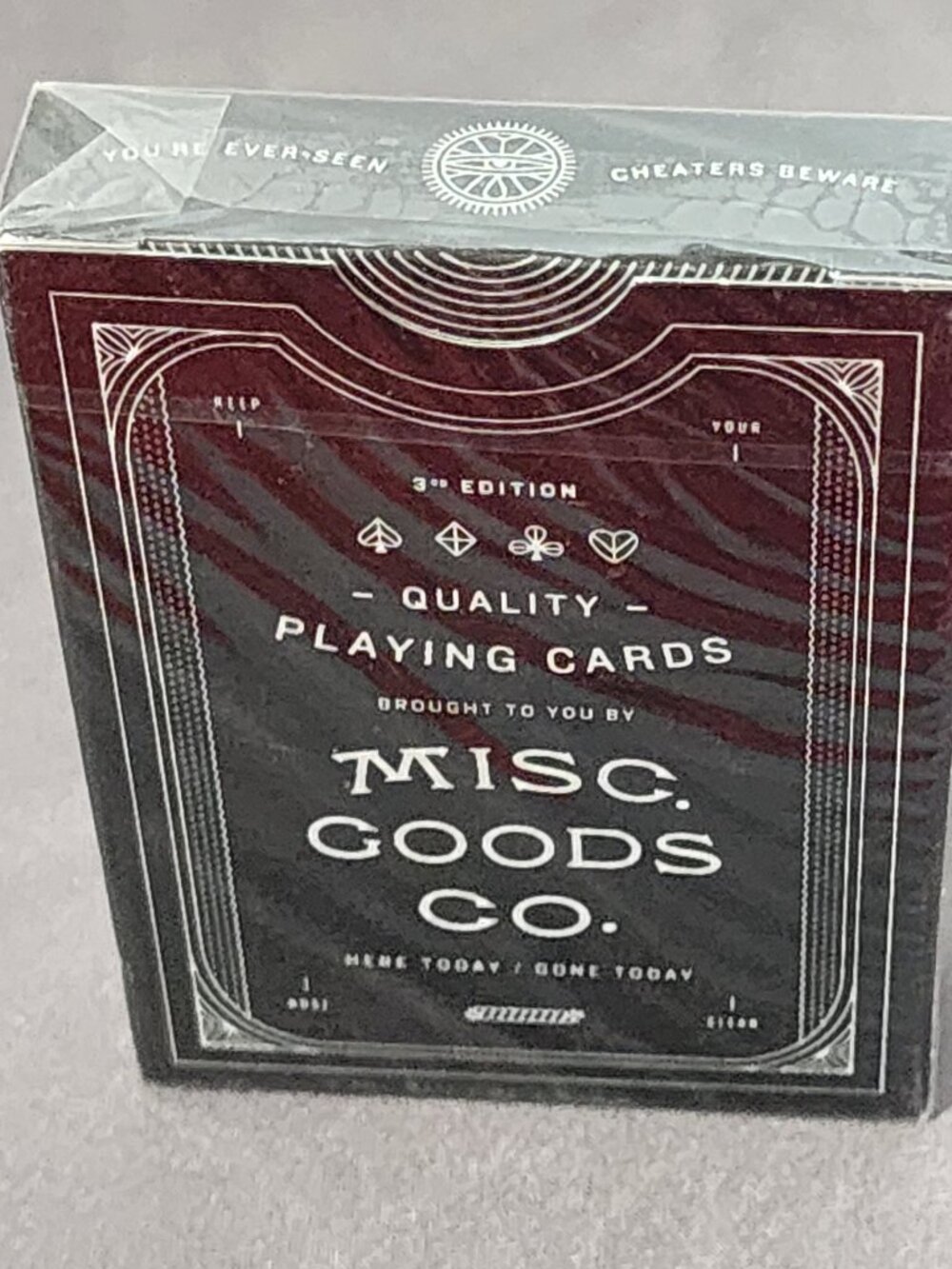 Misc. Goods Co. 3rd Edition Made in The USA Quality Black and Gold Playing Cards